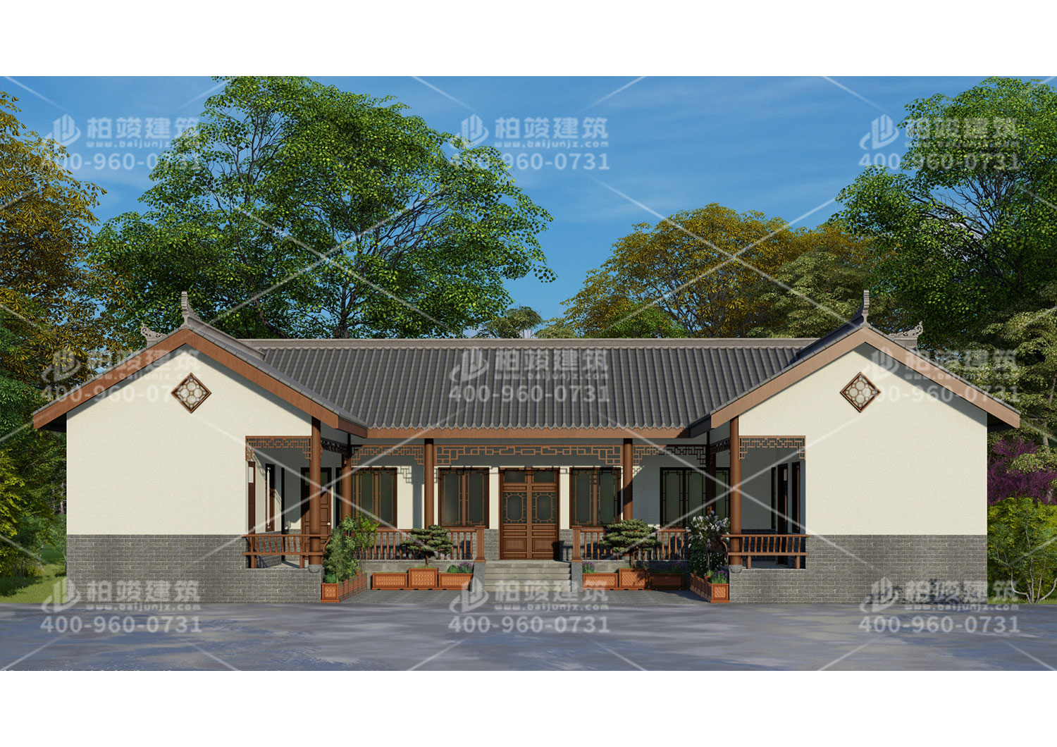 四合院自建房效果圖，經(jīng)濟實惠戶型方便。