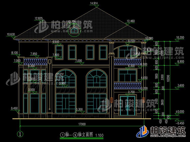 2019新農(nóng)村歐式別墅設(shè)計(jì)圖，三層自建房大氣漂亮別墅BZ368-簡歐風(fēng)格
