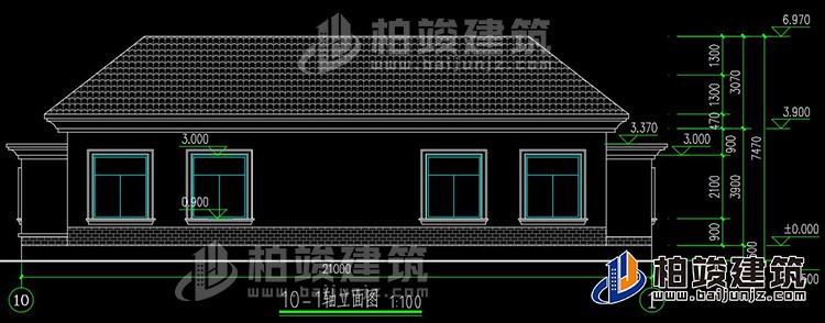 農(nóng)村蓋房設(shè)計(jì)大全一層房子的設(shè)計(jì)圖紙，帶漂亮的小院子BZ116-簡(jiǎn)歐風(fēng)格