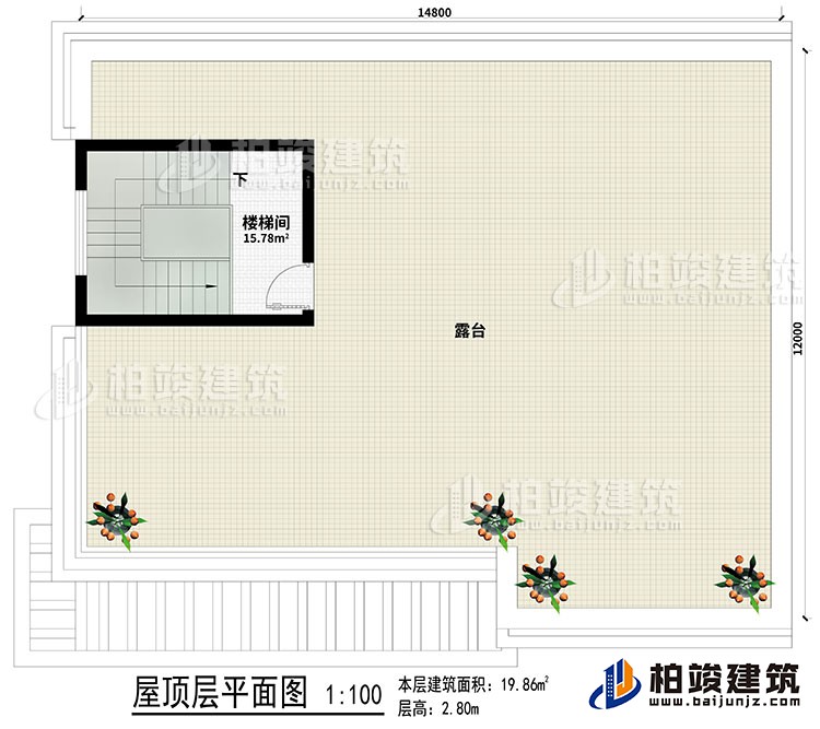 屋頂：樓梯間、露臺(tái)