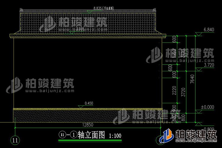 農(nóng)村四合院自建房設(shè)計圖紙BZ2741-新中式風(fēng)格
